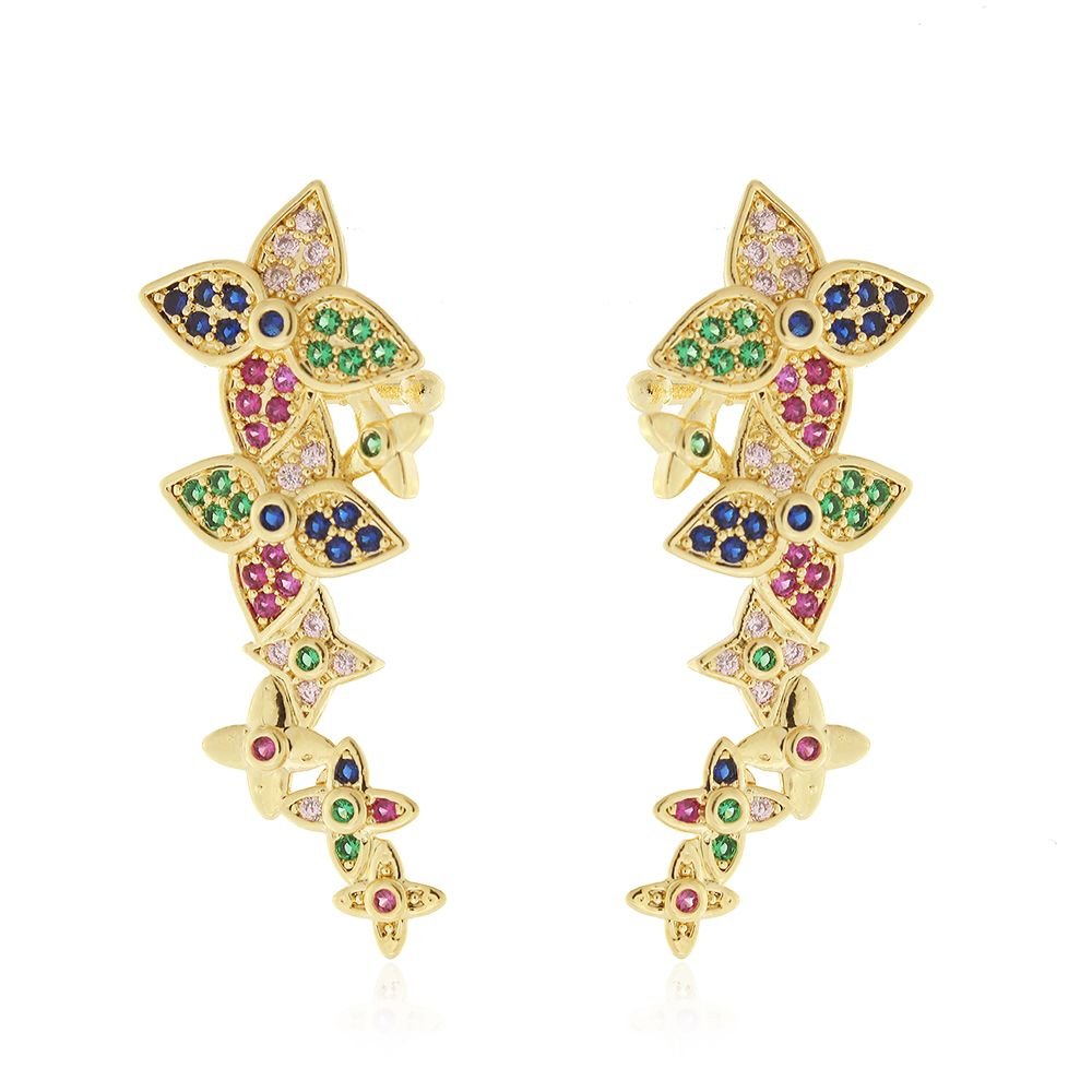 Brd-894-Do Brinco Ear Cuff Flores