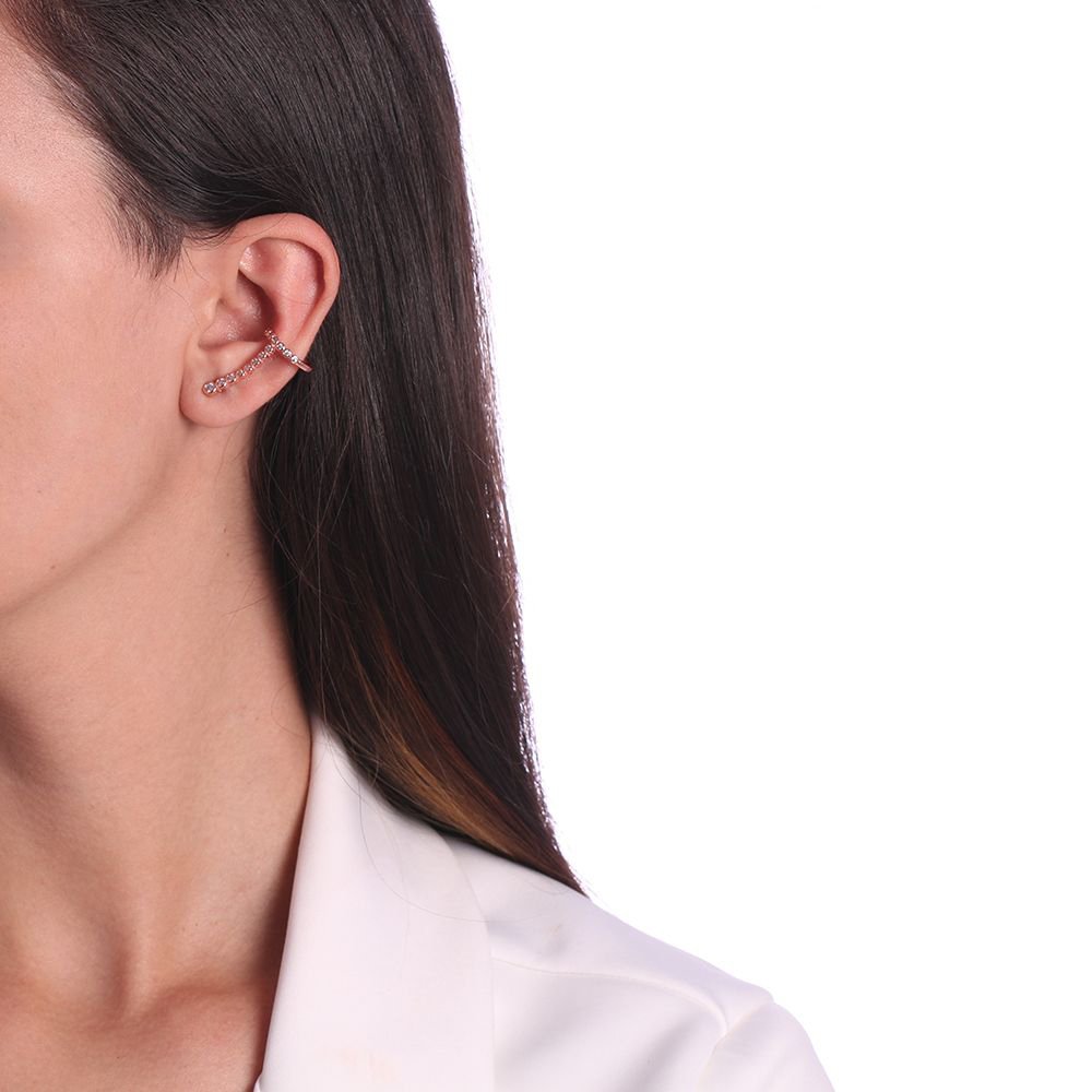 Brd-907-Do Brinco Ear Cuff Cravação Inglesa Preto