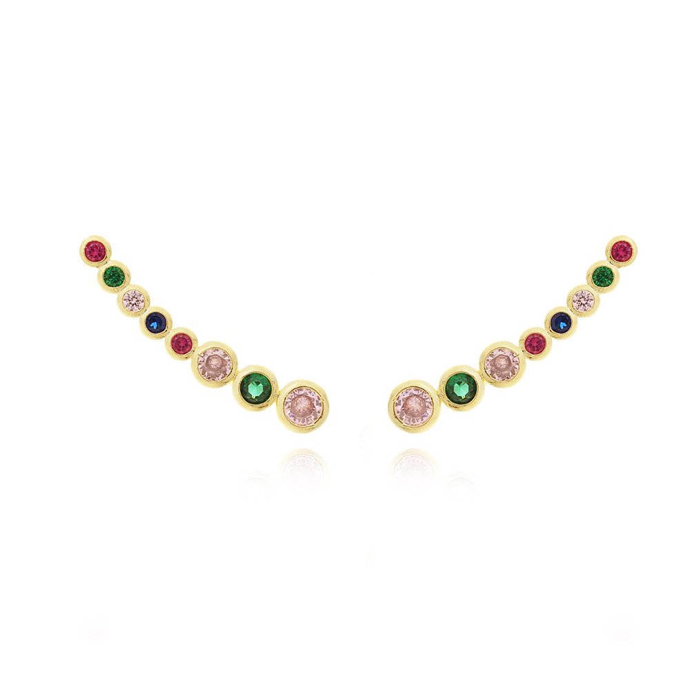 Brd-925-Do Brinco Ear Cuff Cravação Inglesa Colorido