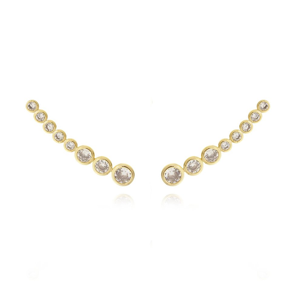 Brd-925-Do Brinco Ear Cuff Cravação Inglesa Cristal