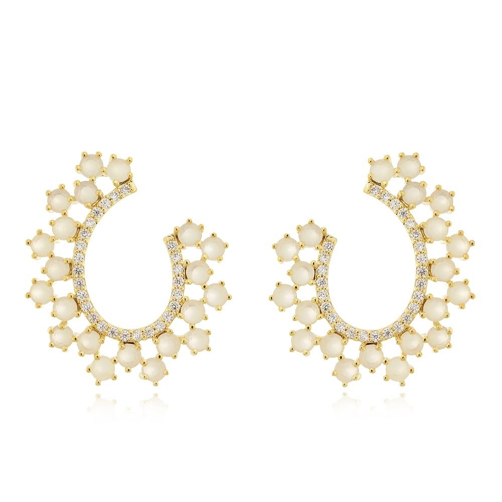 Brd-949-Do Brinco Cravejado Rosa Fúcsia+Preto