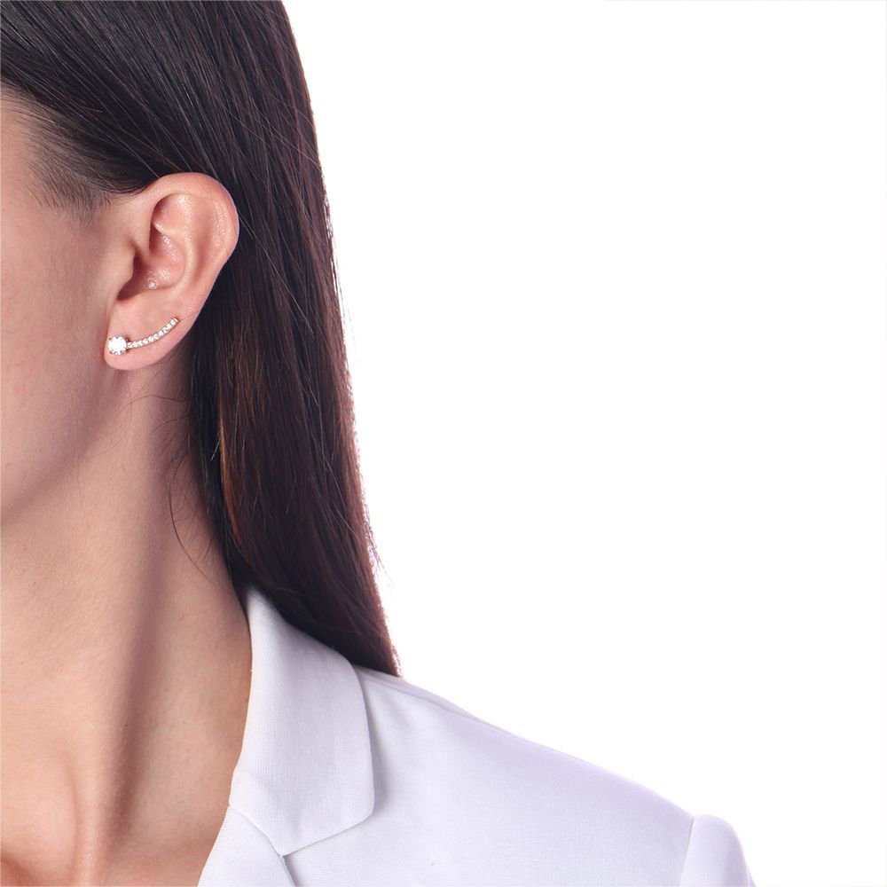 Brd-987-Do Brinco Ear Cuff Cravejado Cristal