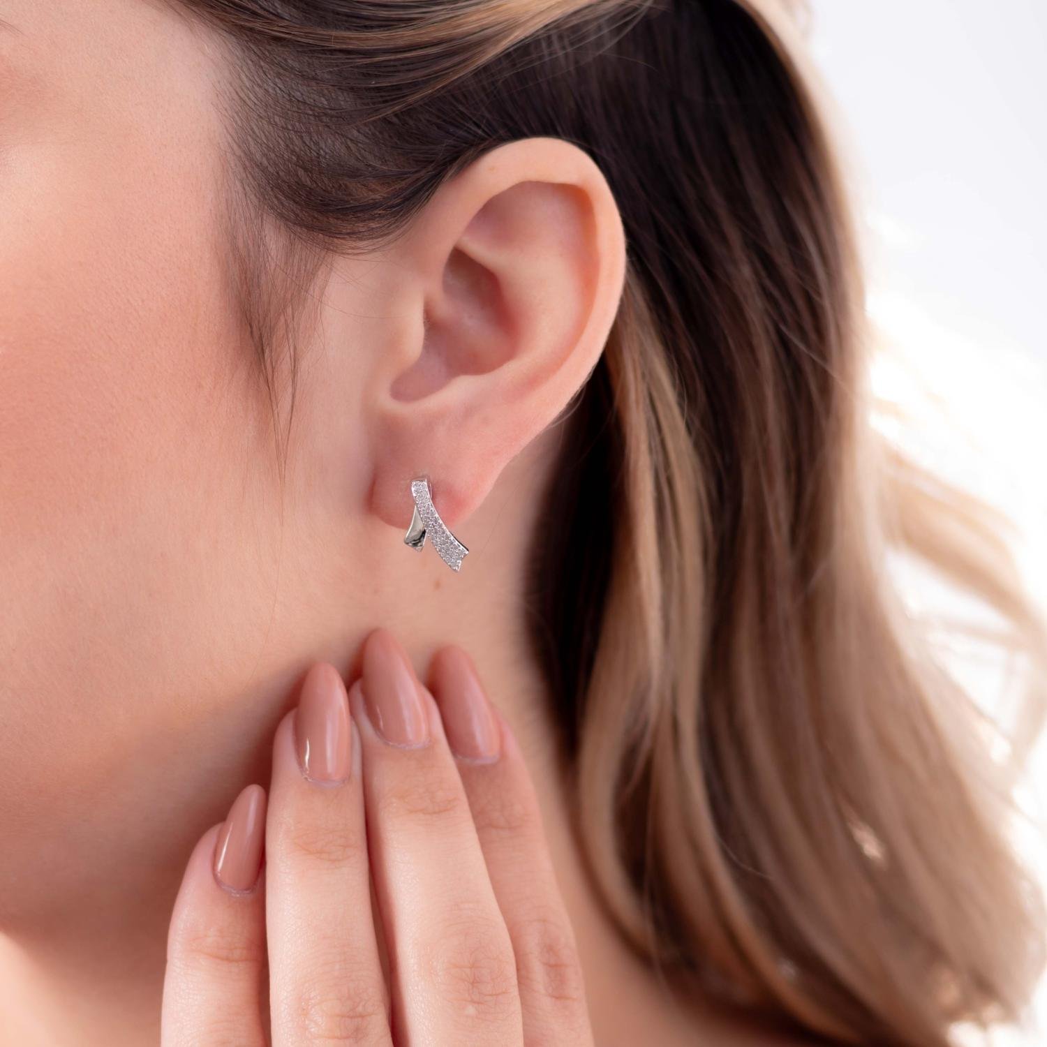 Brf-1044-Rd Brinco Cravejado - Ródio Branco.