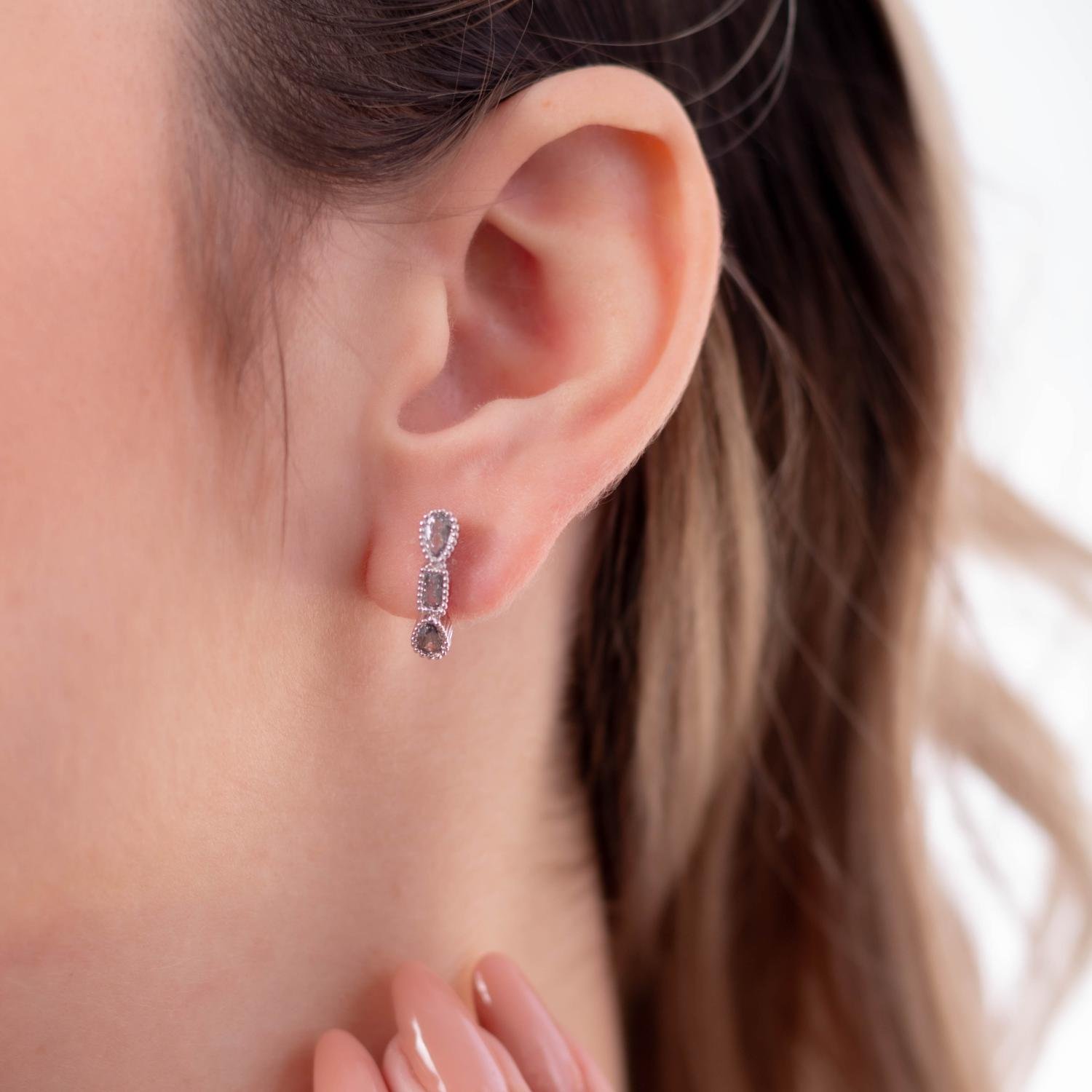 Brf-1047-Rd Brinco Cravejado Cristal- Ródio Branco.