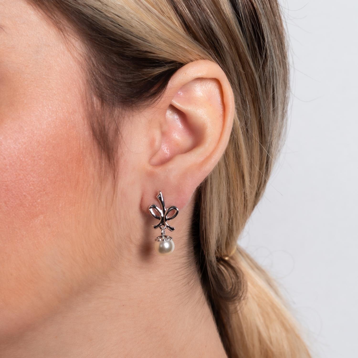 Brf-1132-Rd Brinco De Pérola - Ródio Branco.