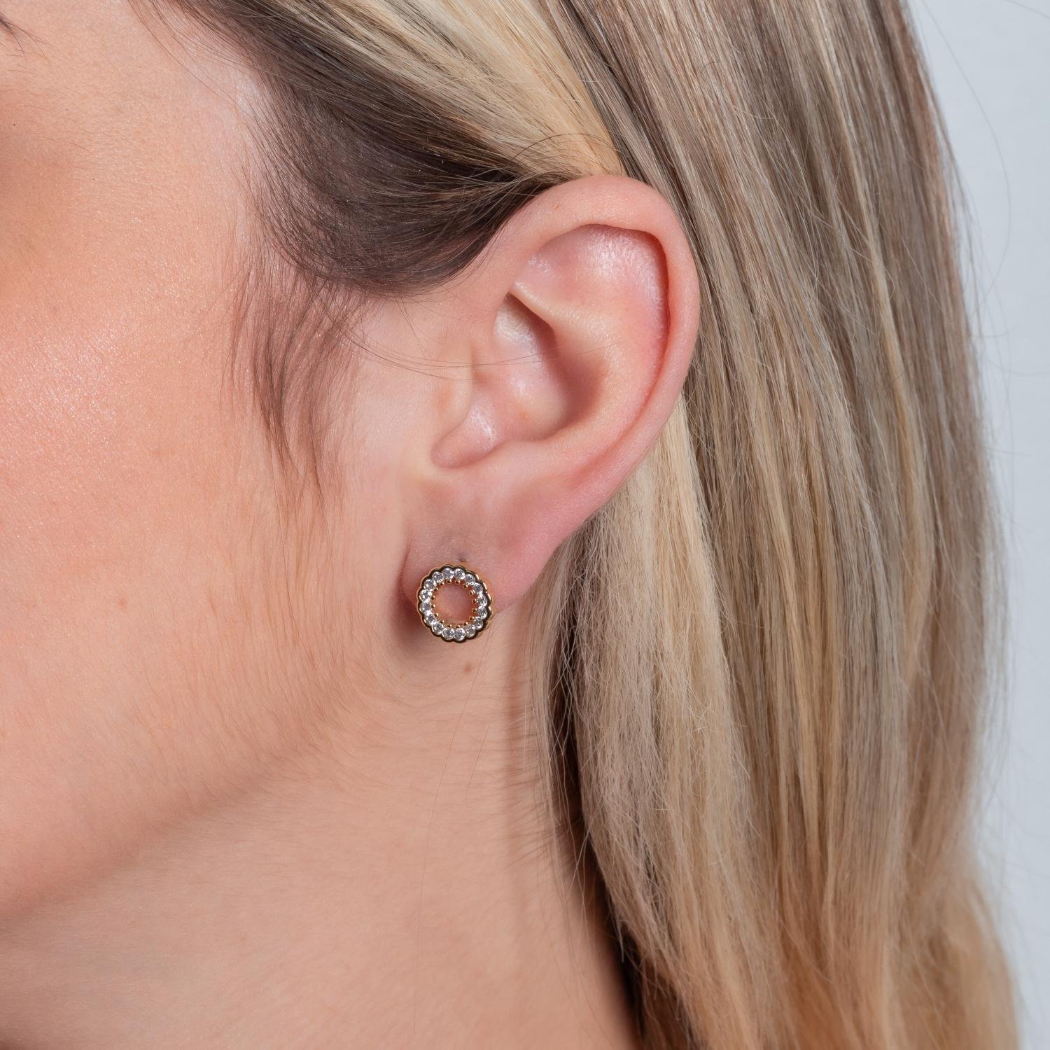 Brf-1147-Do Brinco Cravejado De Zircônias Cristais.