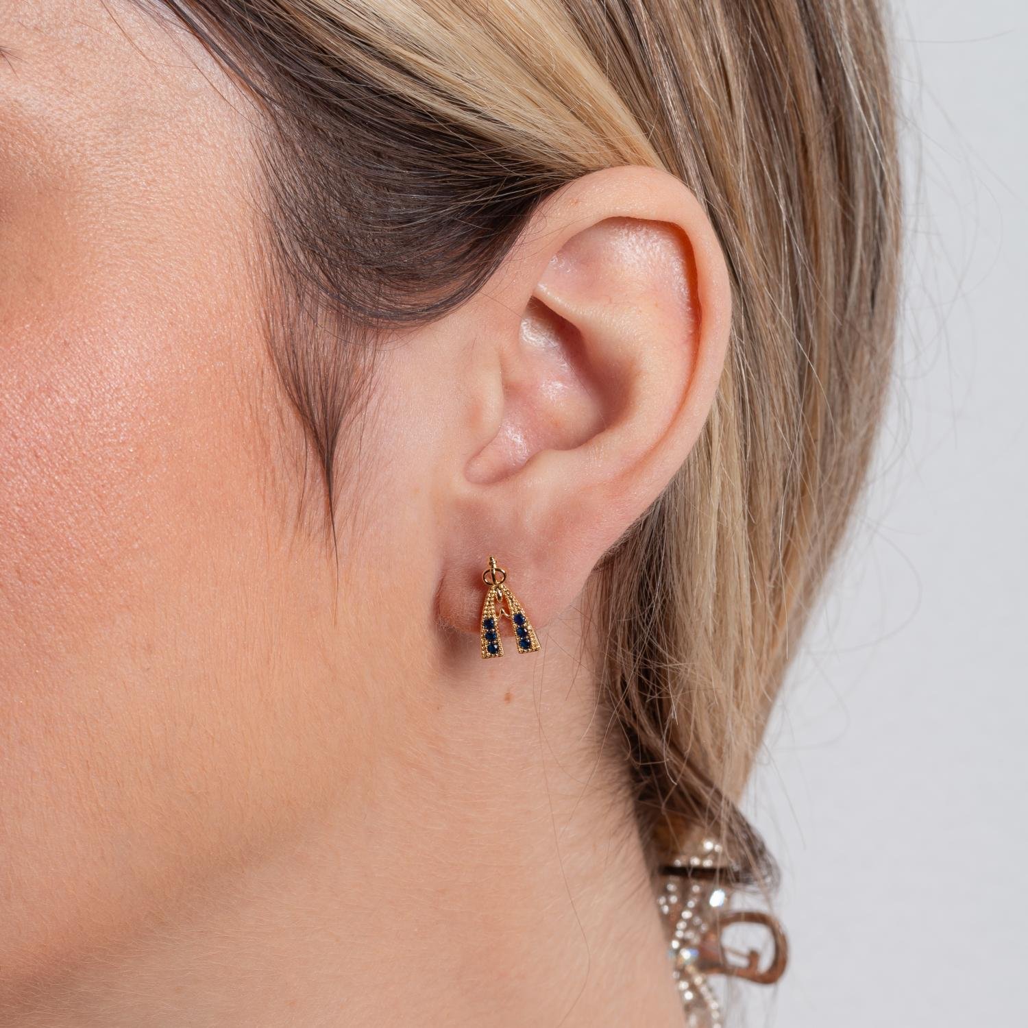 Brf-1189-Do Brinco De Nossa Senhora Aparecida Cravejado Azul Escuro.