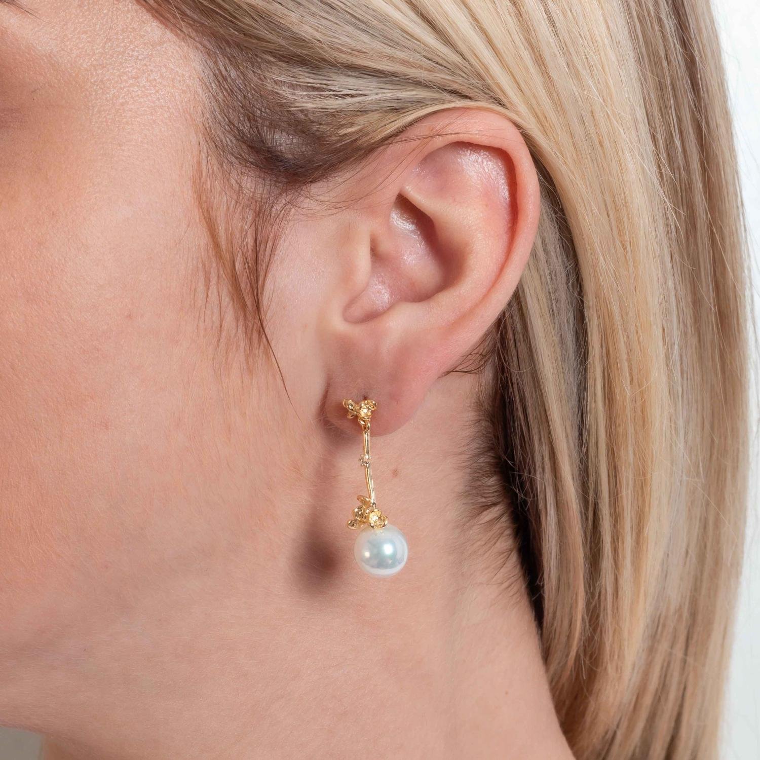 Brf-1197-Do Brinco De Pérola Cravejado Cristal.