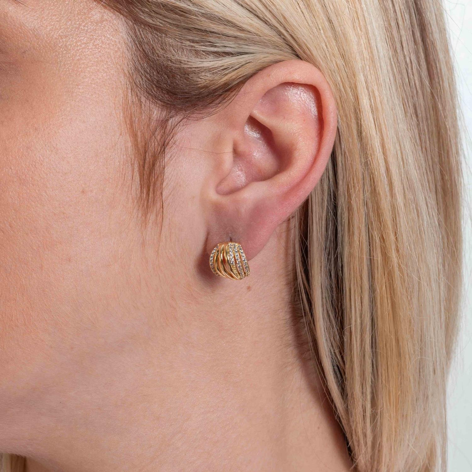 Brf-1213-Do Brinco Cravejado De Zircônias Cristais.