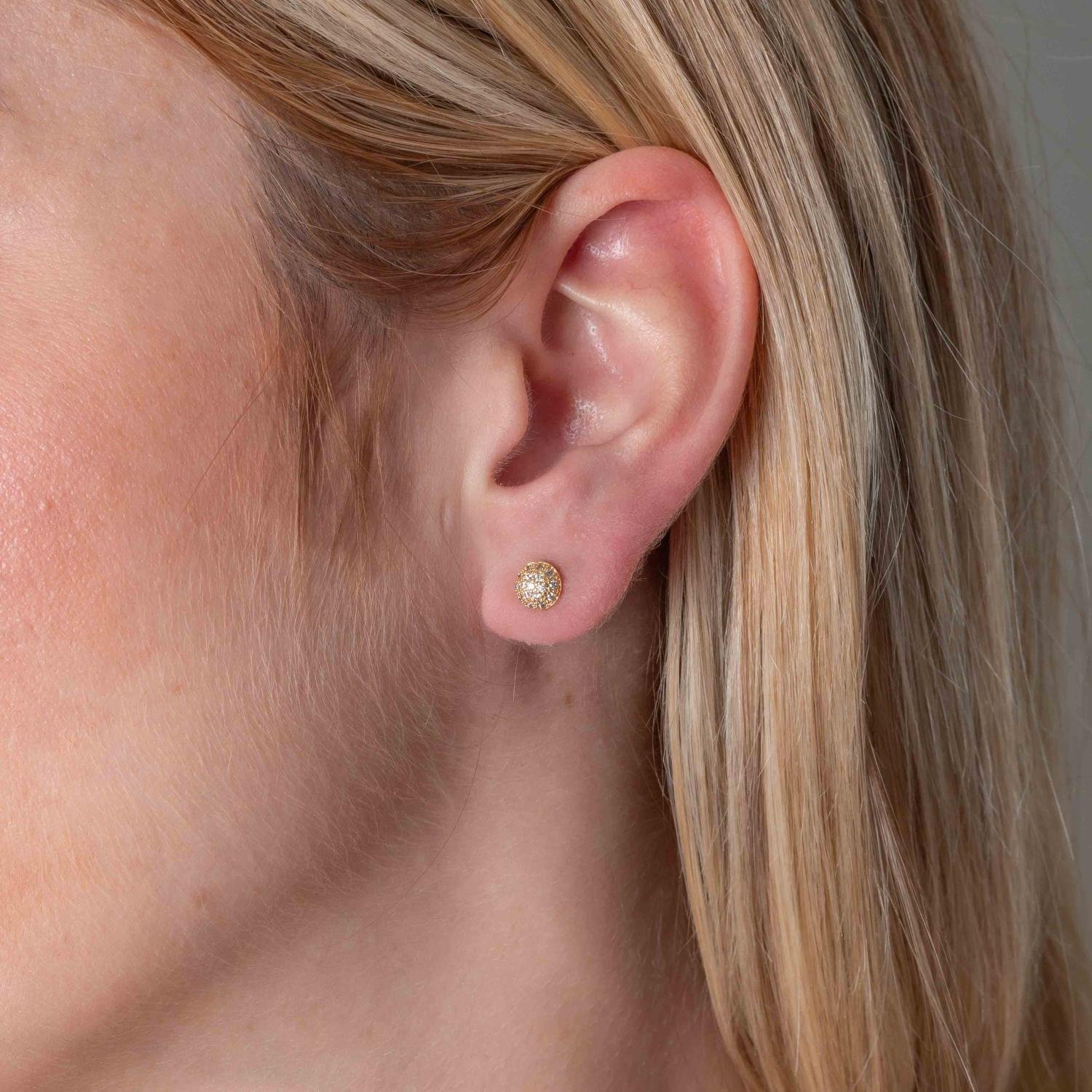 Brf-1328-Do Brinco Esfera Cravejado De Zircônias Cristais.