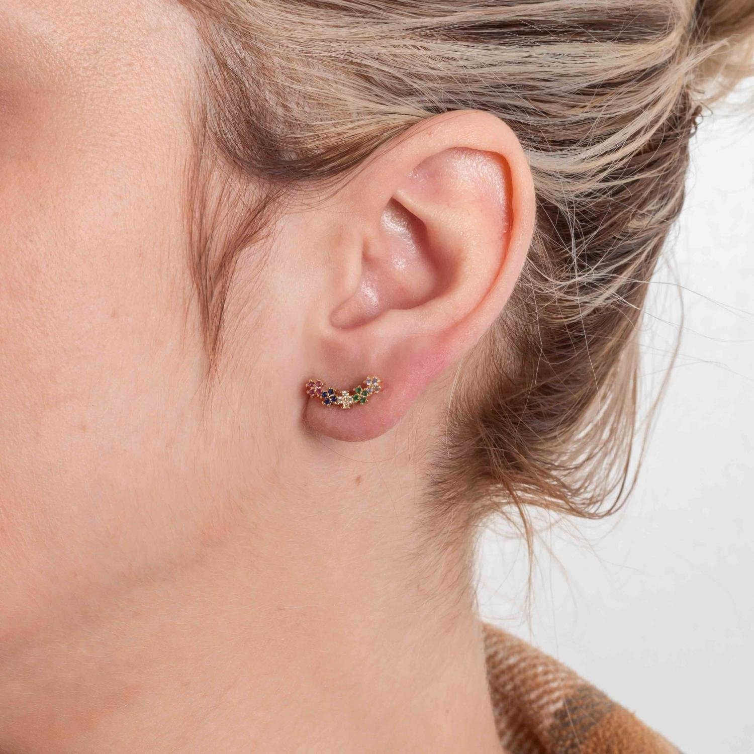 Brf-1358-Fo Brinco Ear Cuff Cravejado Cristal.