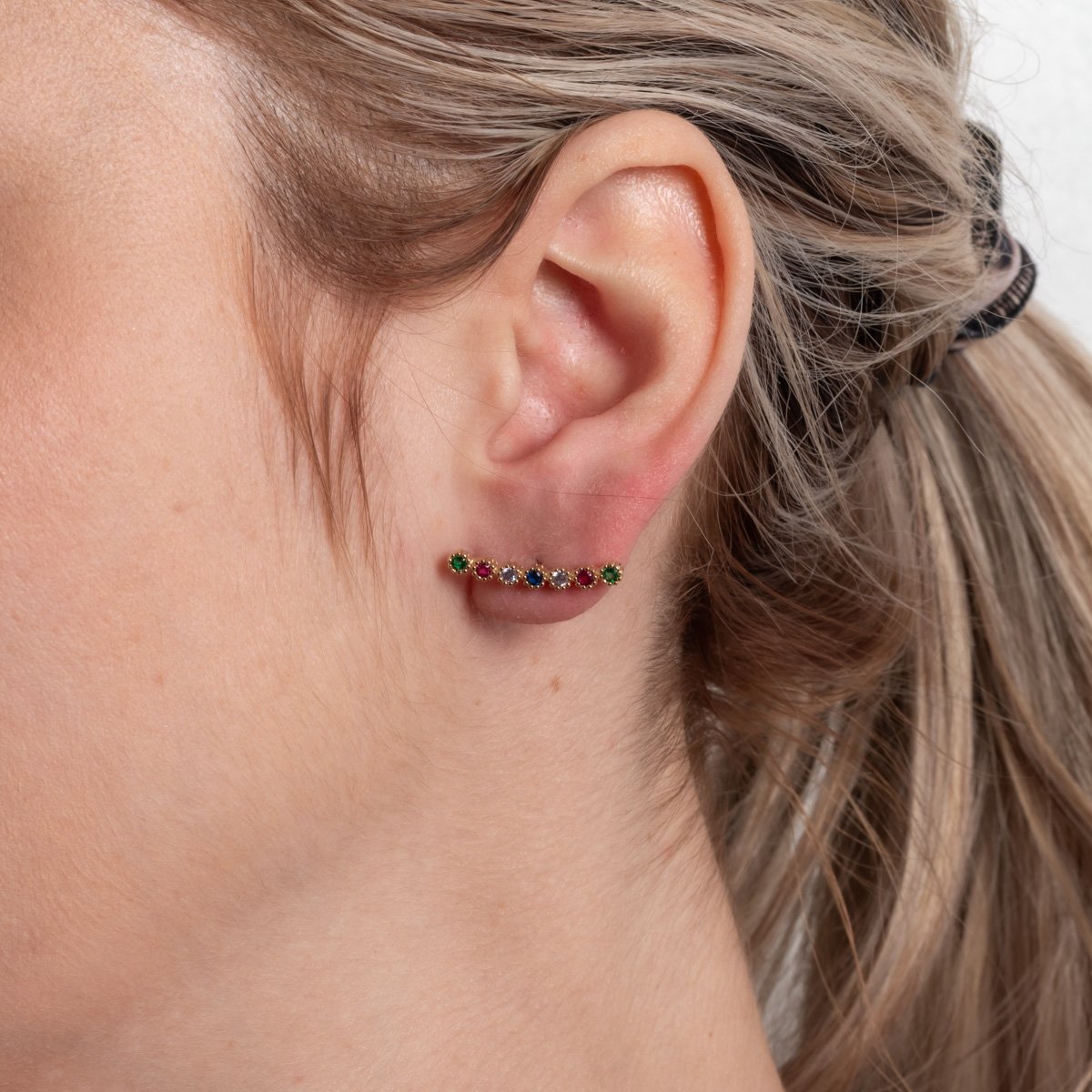 Brf-1418-Do Brinco Ear Cuff Cravejado Colorido.