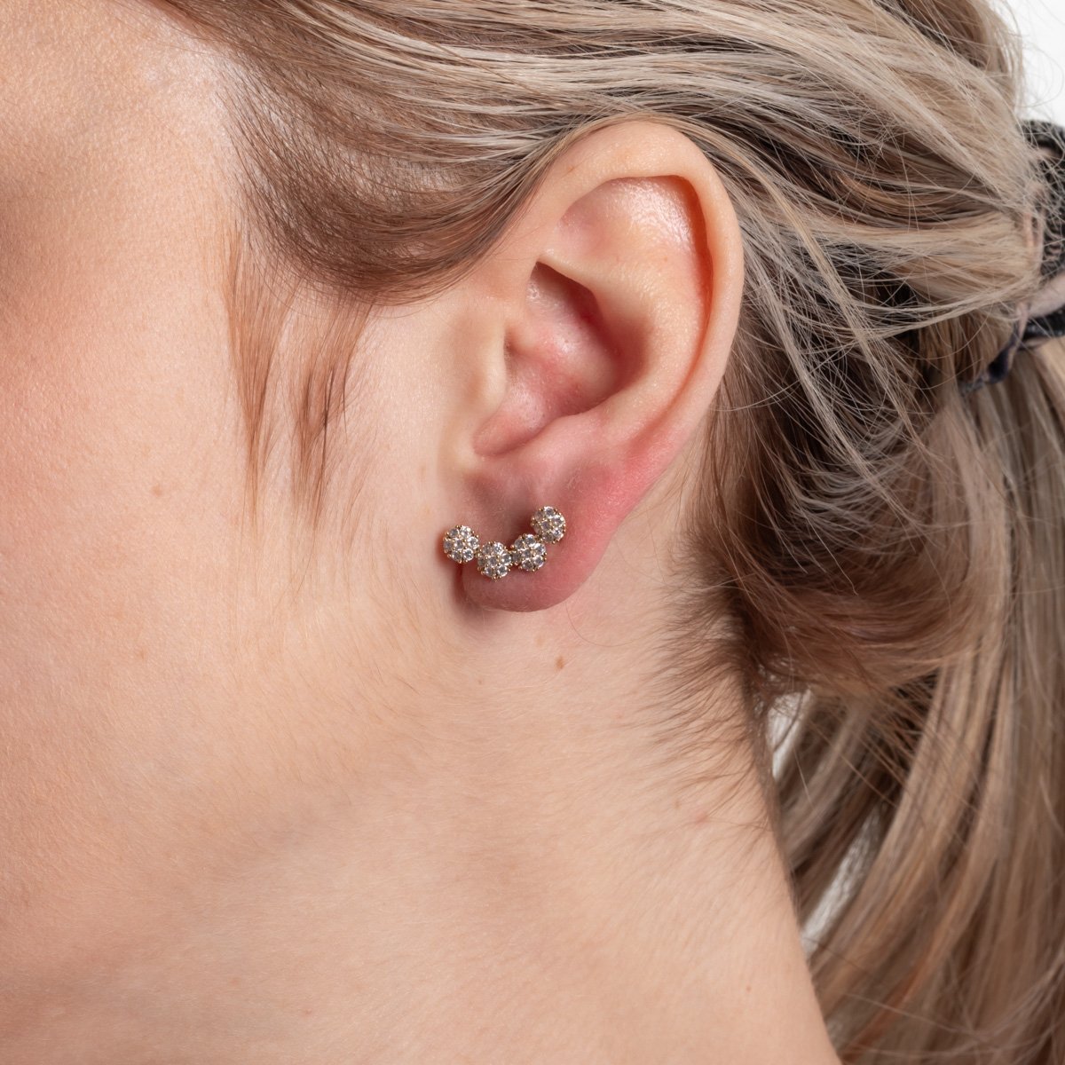 Brf-1437-Do Brinco Ear Cuff Flor Cristal.