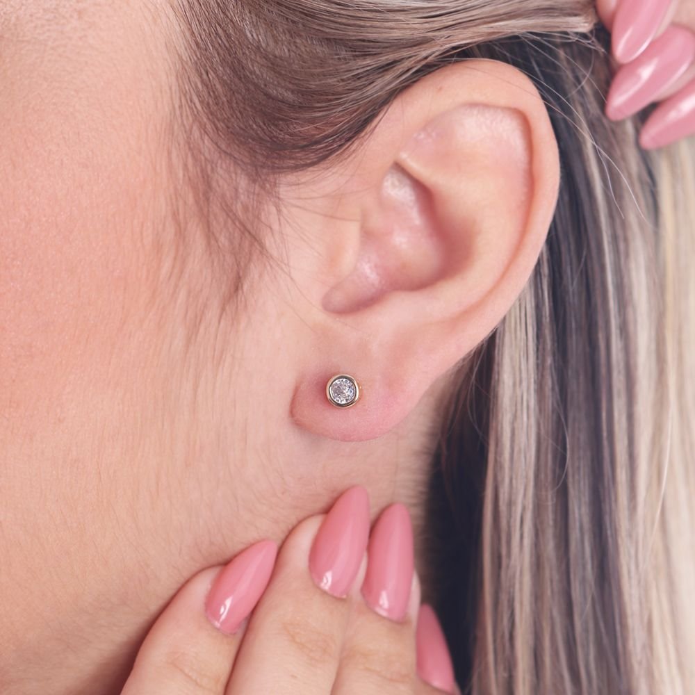 Brf-656-Do Brinco Ponto De Luz Zircônia 