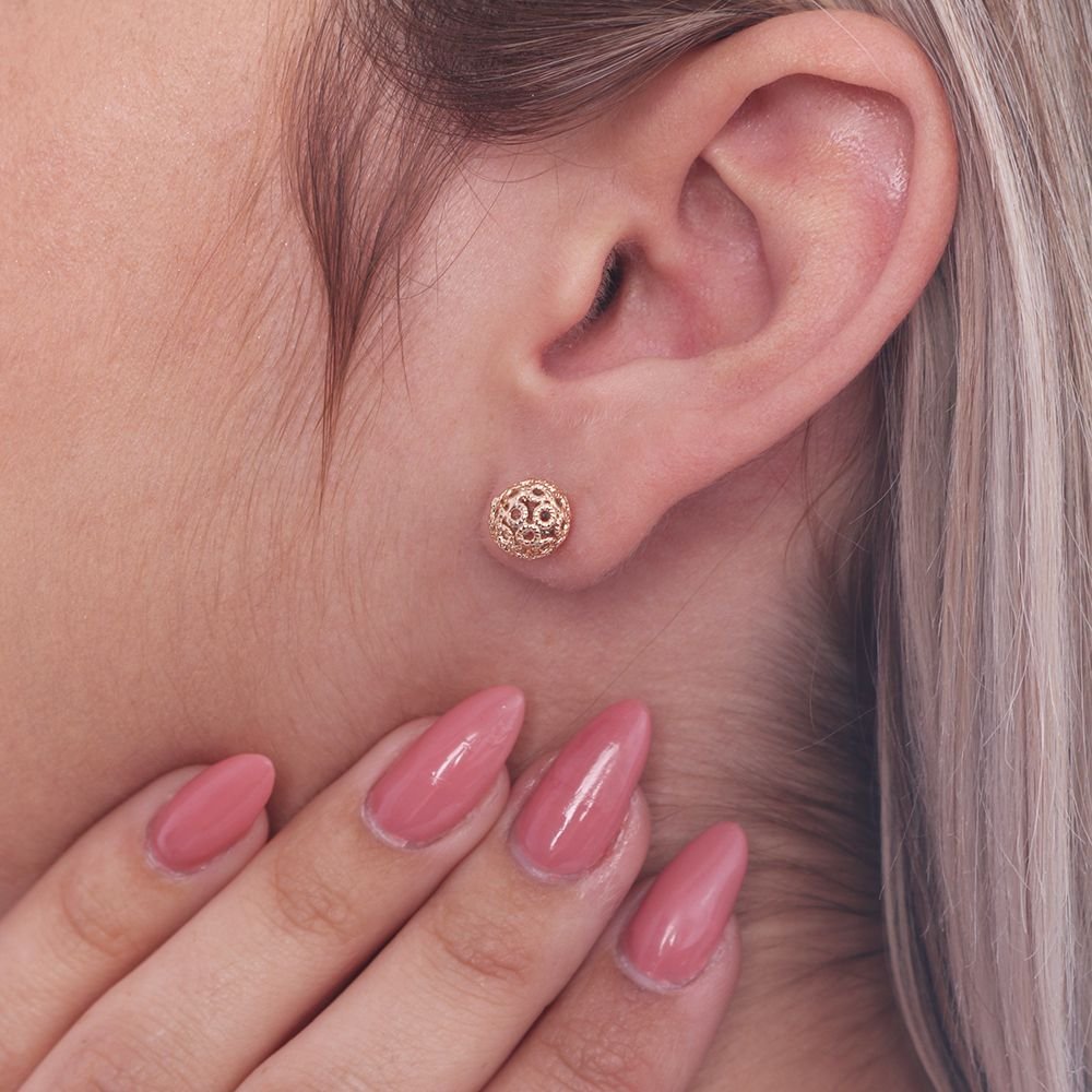 Brf-701-Do Brinco Esfera Vazada Detalhada (8mm)