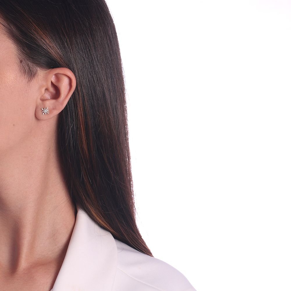 Brf-816-Do Brinco De Flor Cravejada Cristal