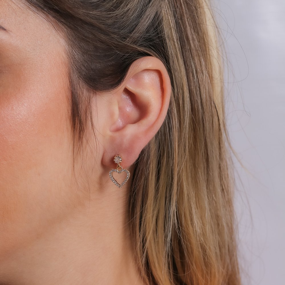 Brf-867-Do Brinco De Coração Cravejado