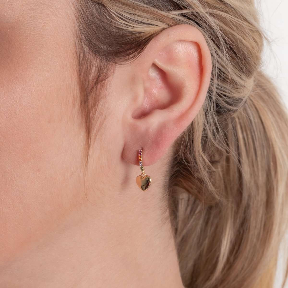 Brf-882-Do Brinco Pêndulo De Coração Cristal.