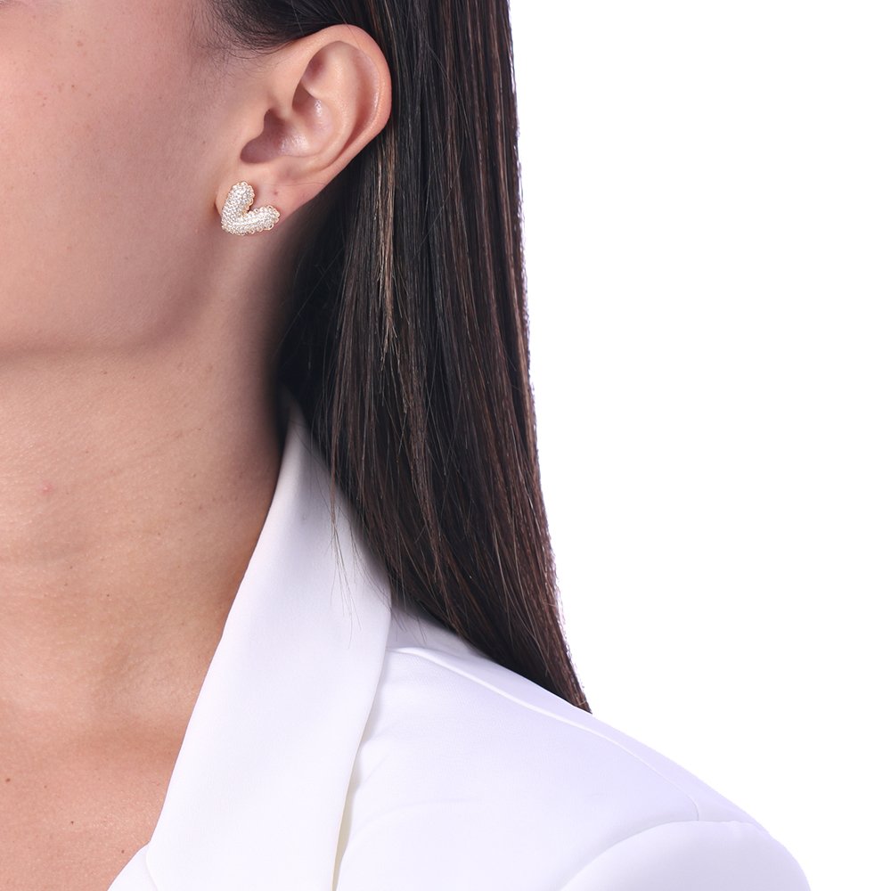 Brf-885-Do Brinco De Coração Cravejado