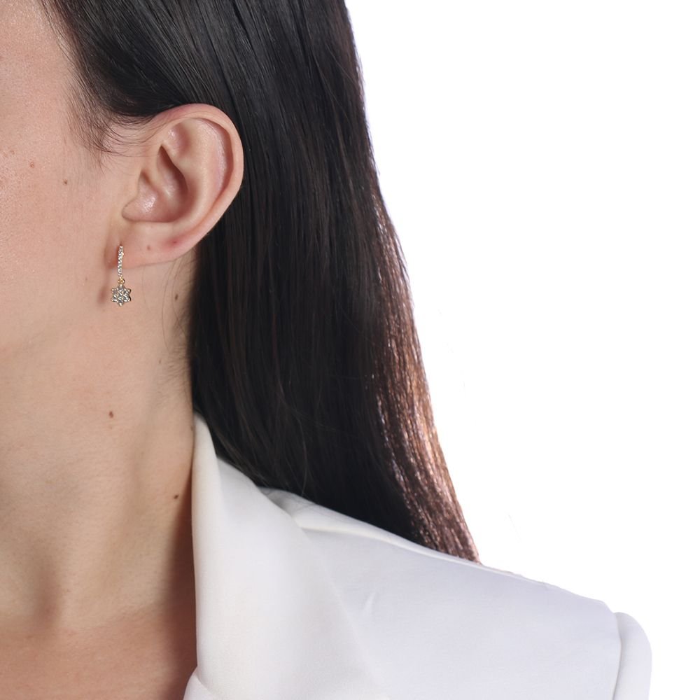 Brf-892-Do Brinco De Argolinha Floral Cravejada