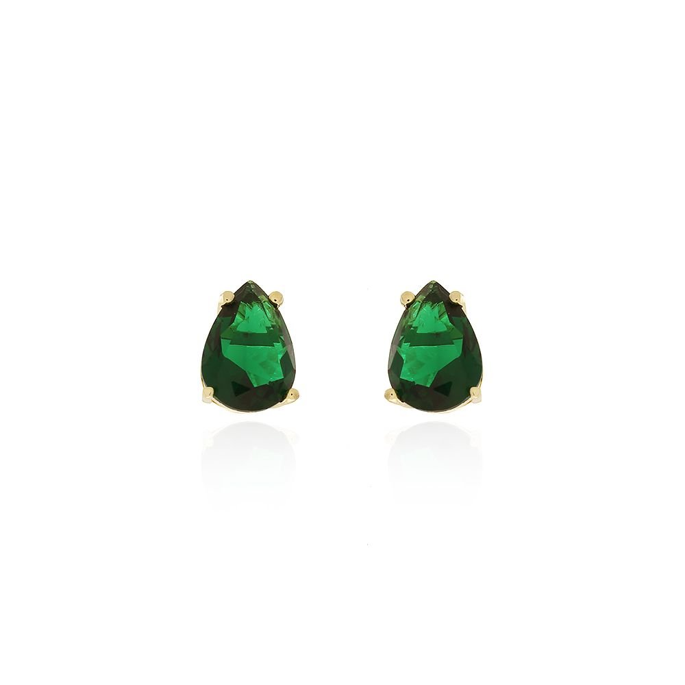 Brf-908-Do Brinco De Gota Com Pedra Azul (8mmx12mm)