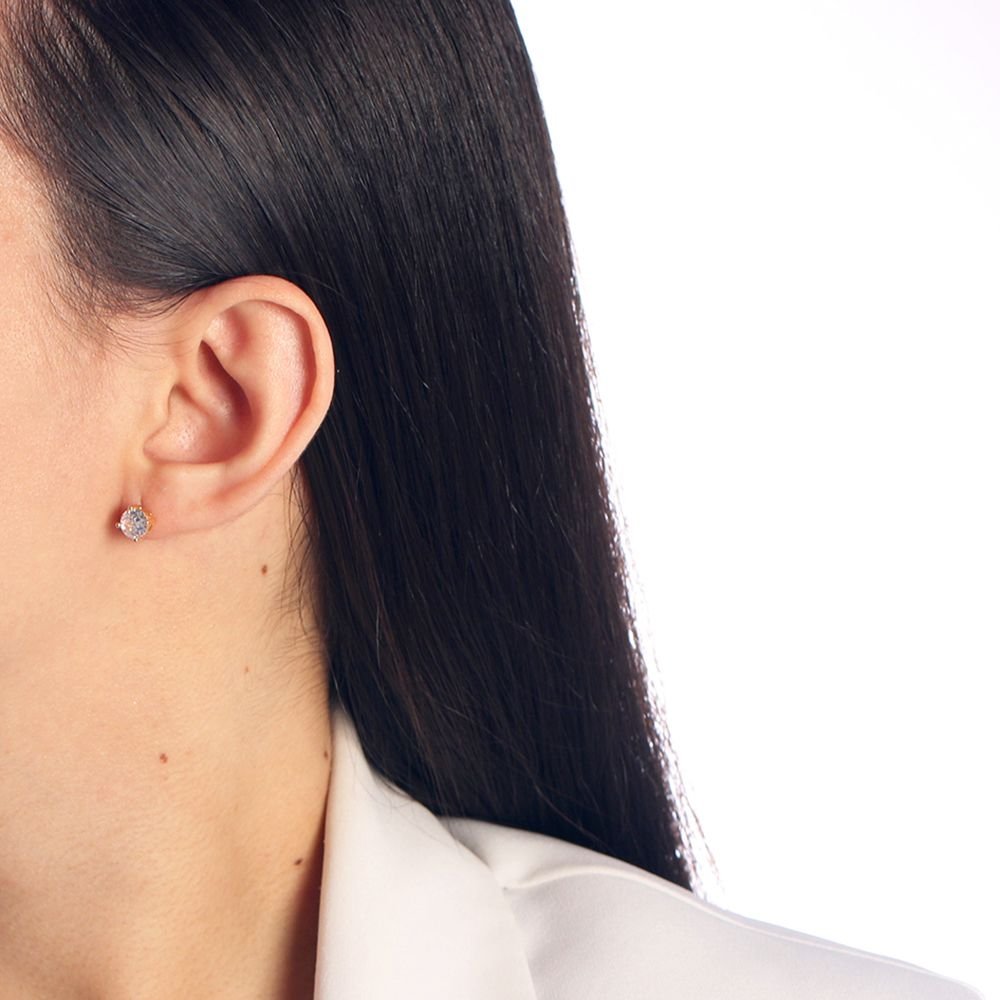 Brf-914-Do Brinco Redondo De Pedra Cristal (6mm)