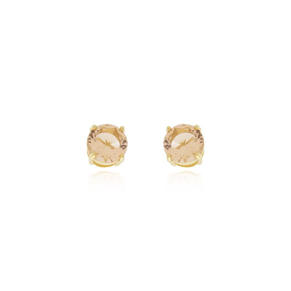 Brf-915-Do Brinco Redondo De Pedra Cristal (8mm)