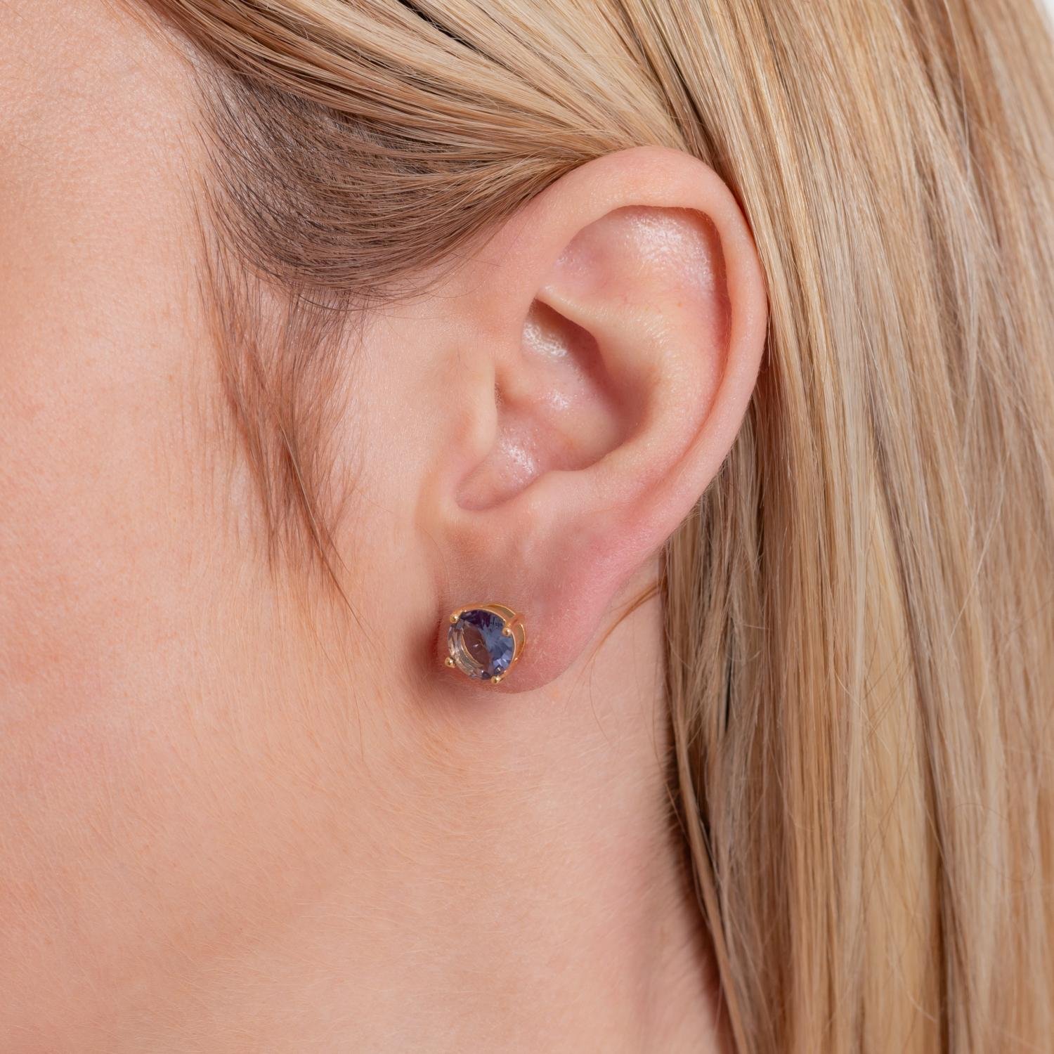 Brf-915-Do Brinco Redondo De Pedra Cristal (8mm)