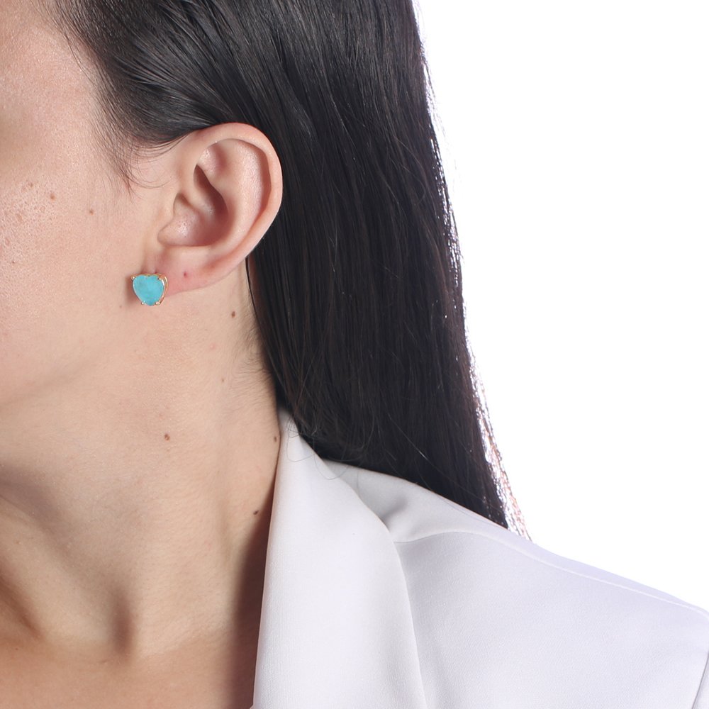 Brf-918-Do Brinco De Coração Pedra Lilás