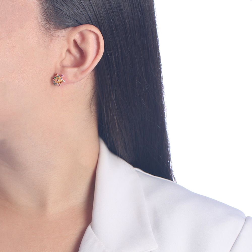 Brf-926-Do Brinco Pequeno Cravejado Colorido