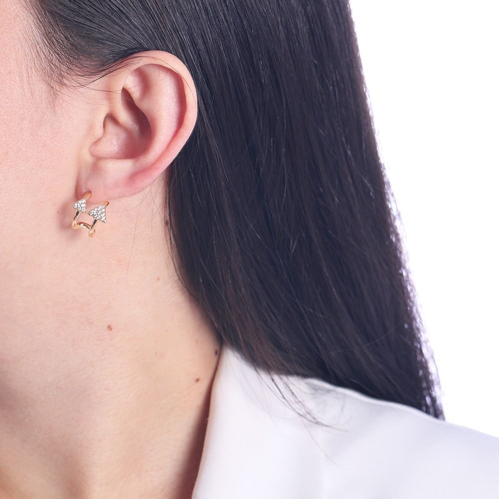 Brf-945-Do Brinco Detalhado Cravejado Cristal