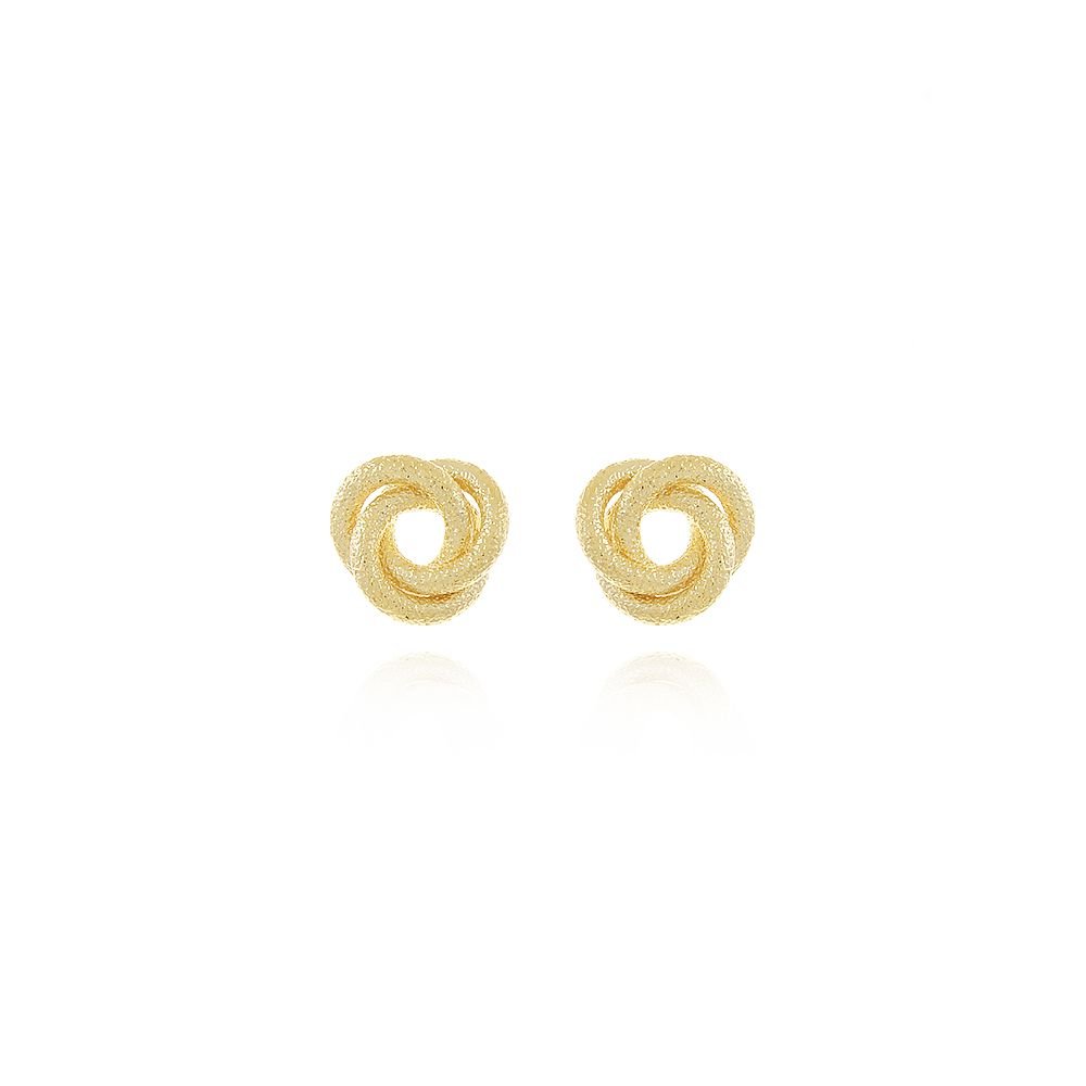 Bri-1040-Do Brinco Redondo Entrelaçado Detalhado (8,5mm)