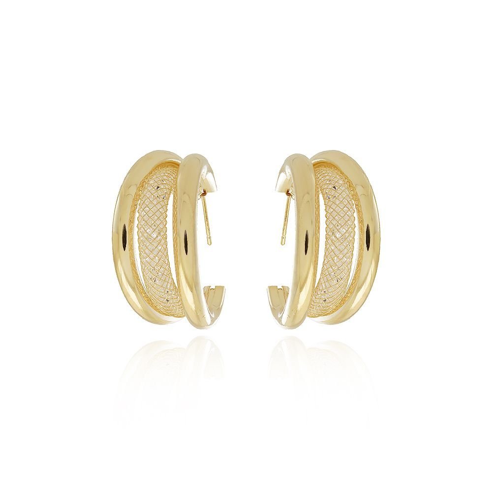 Bri-1069-Do Brinco Meia Argola Com Telinha E Pedras (30mm)