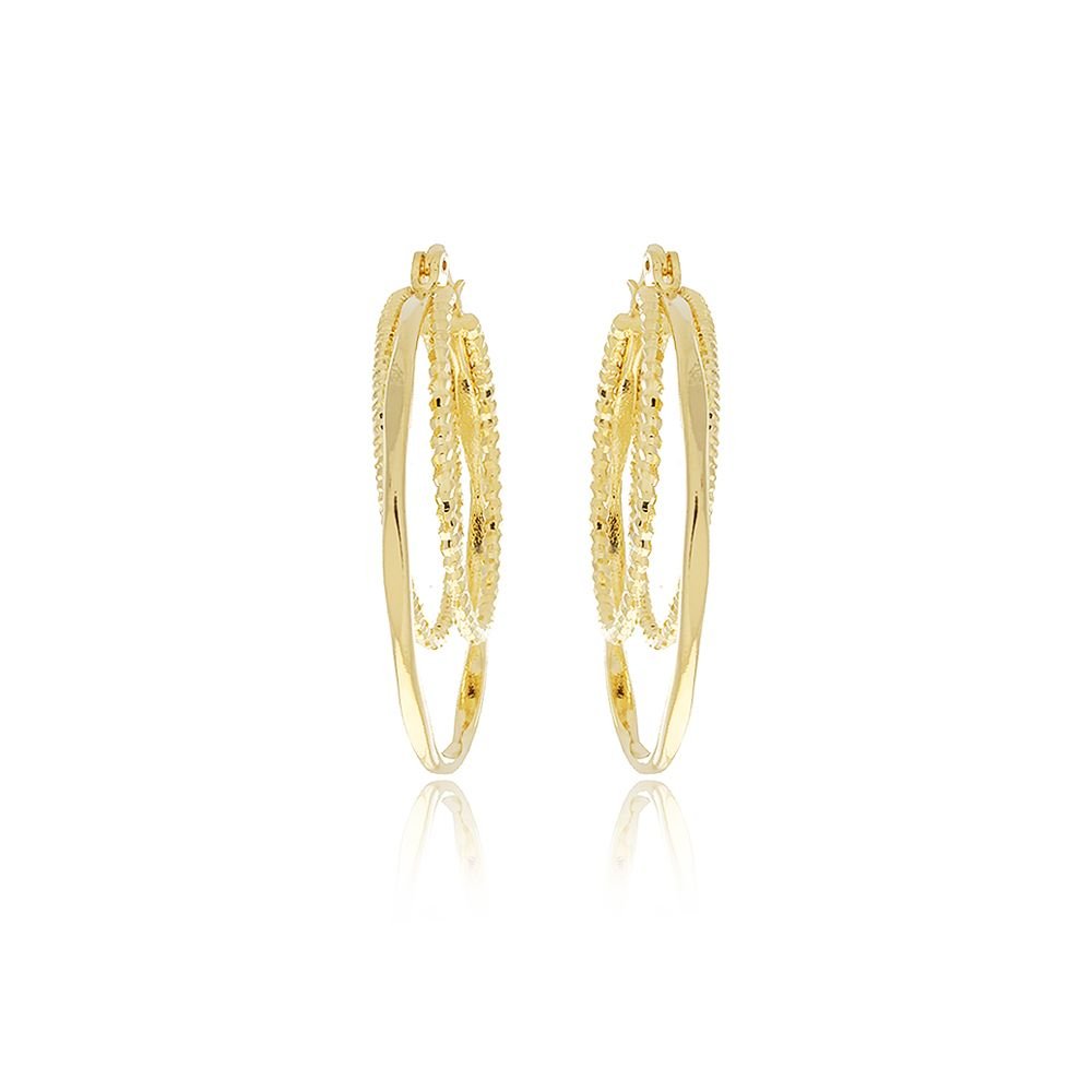 Bri-33-Do Brinco De Argola Tripla Detalhada