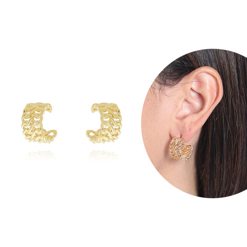 Bri-62-Do Brinco Meia Argola De Elos