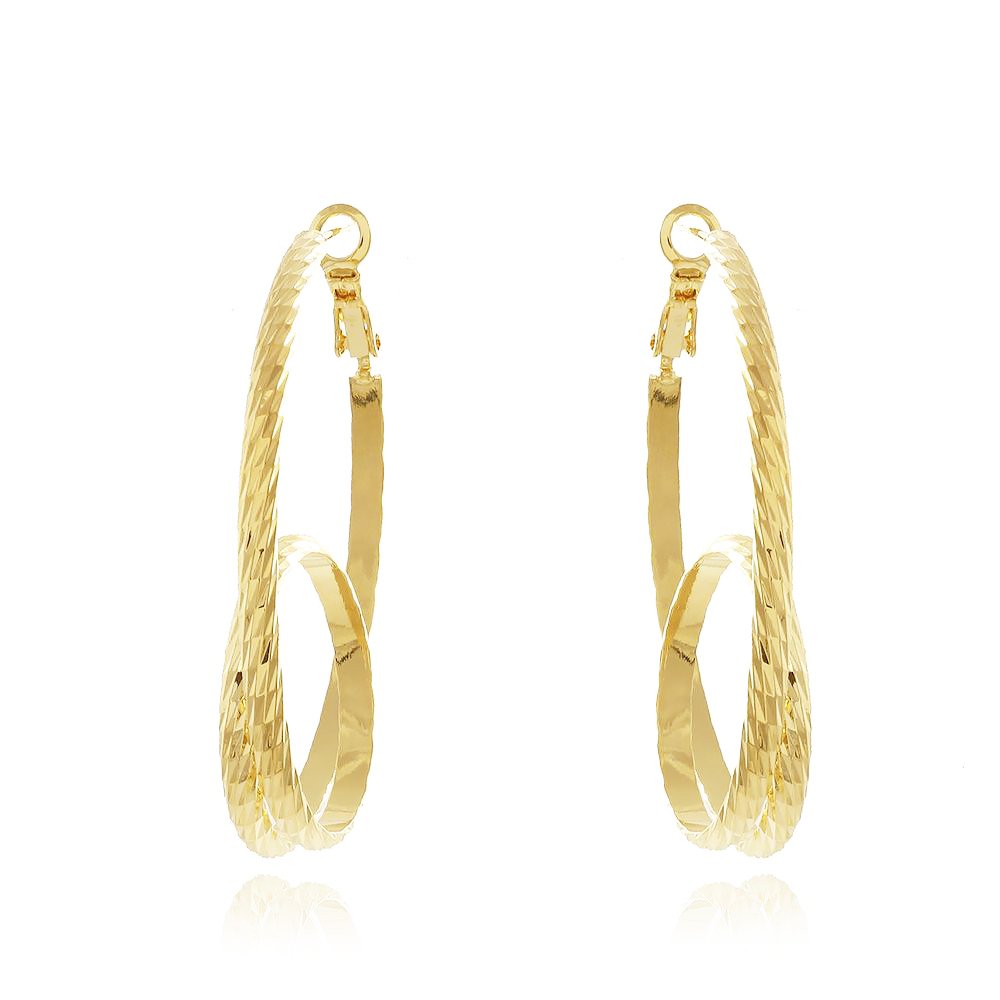 Bri-84-Do - Brinco Argola Espiral Detalhada