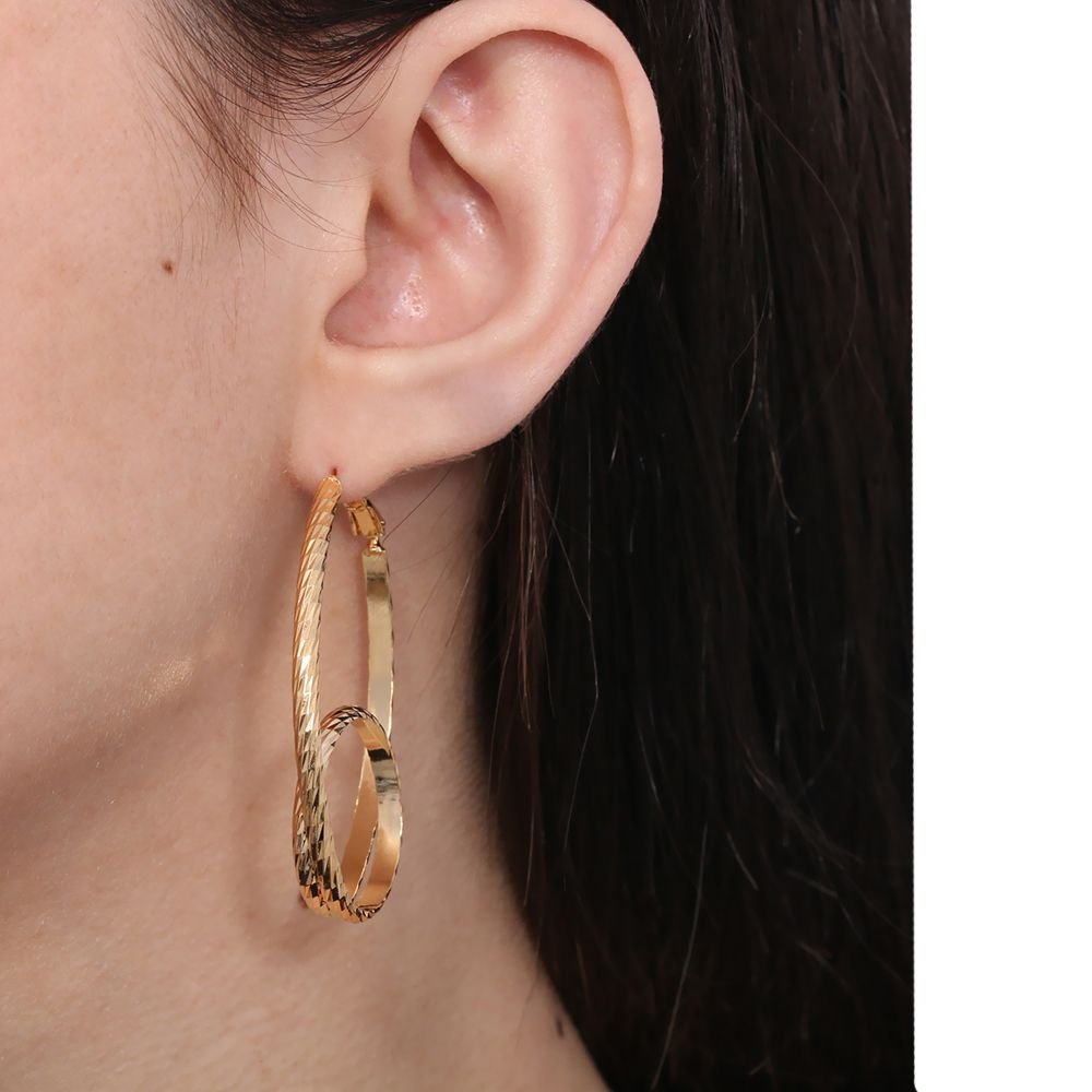 Bri-84-Do - Brinco Argola Espiral Detalhada