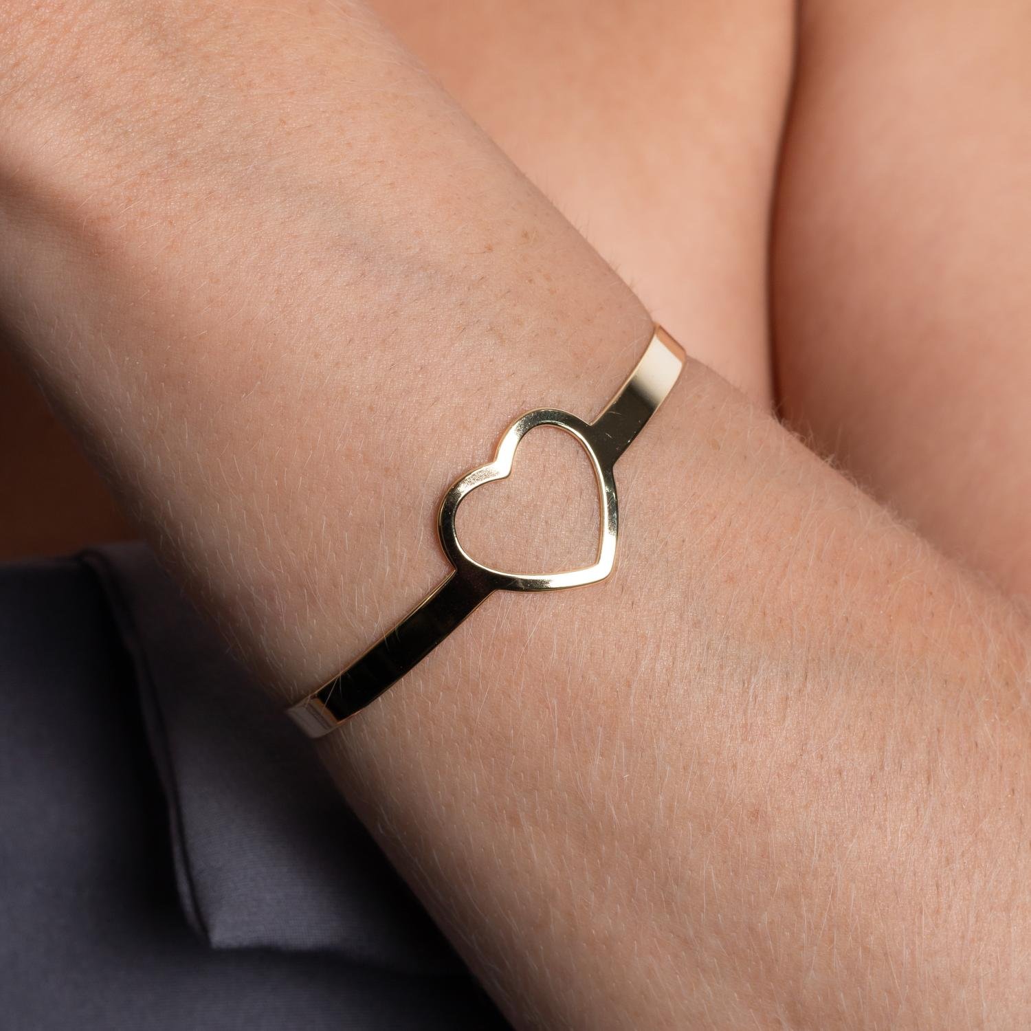 Brls-3275-Fo Bracelete De Coração Vazado. Brls-3275-Fo Bracelete De Coração Vazado.