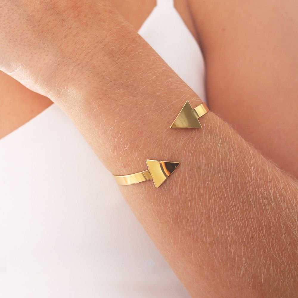 Brls-3860-Fo Bracelete Liso Triângulos.