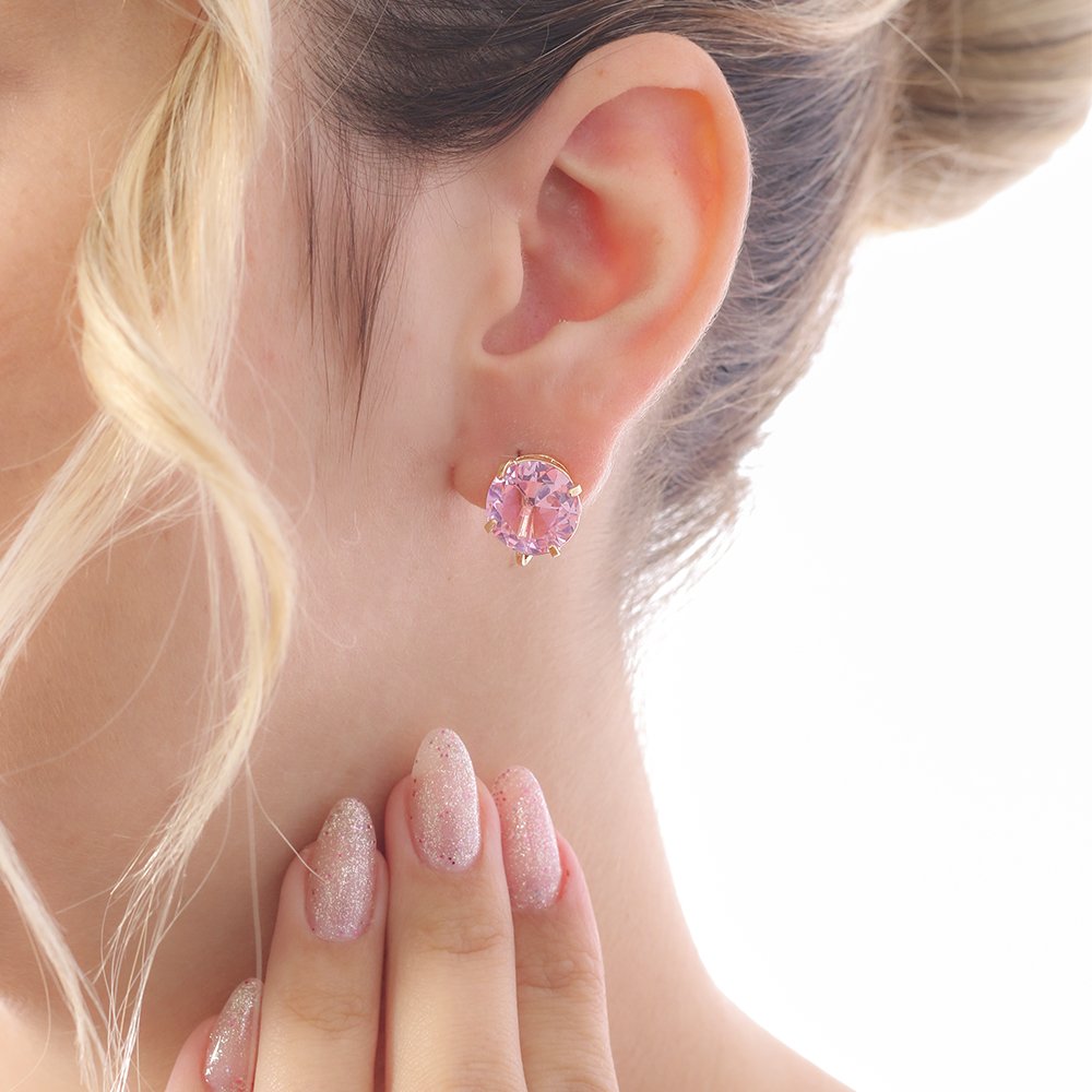 Brp-18-Do Brinco De Pressão Redondo Cravejado Verde Esmeralda (1,2cm).