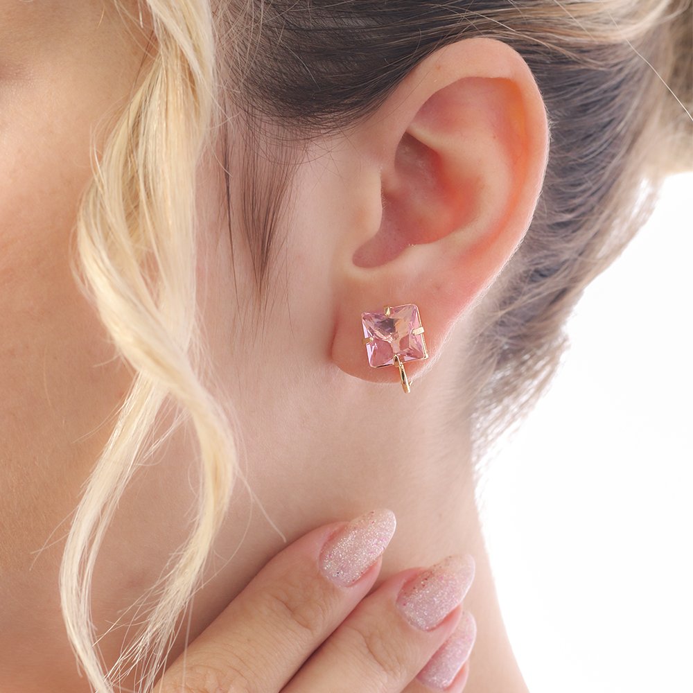 Brp-23-Do Brinco De Pressão Carrê Cristal (1,0cm).