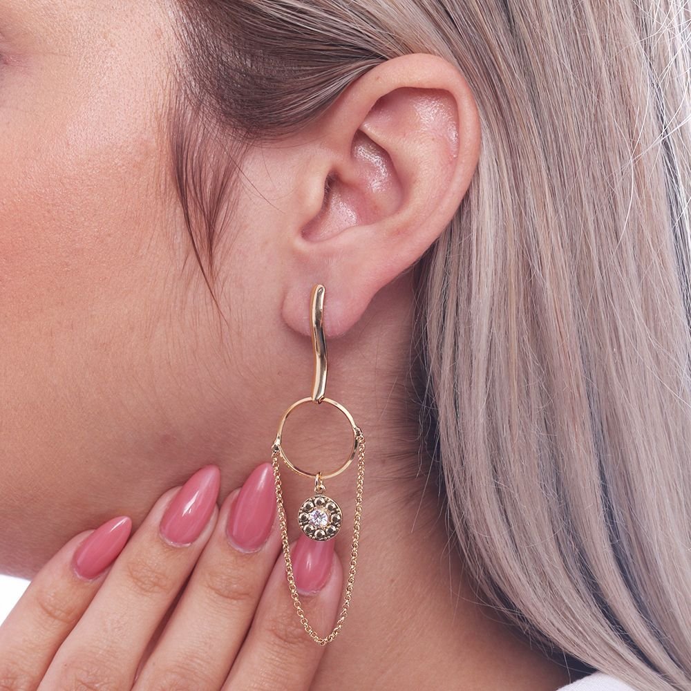 Brt-1423-Do Brinco Pêndulo Argola E Corrente 