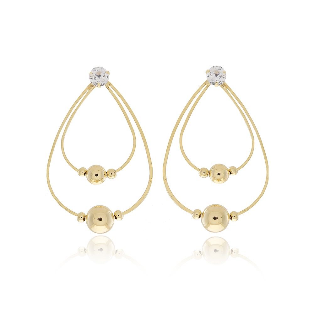 Brt-1713-Do Brinco Longo Oval Cravejado