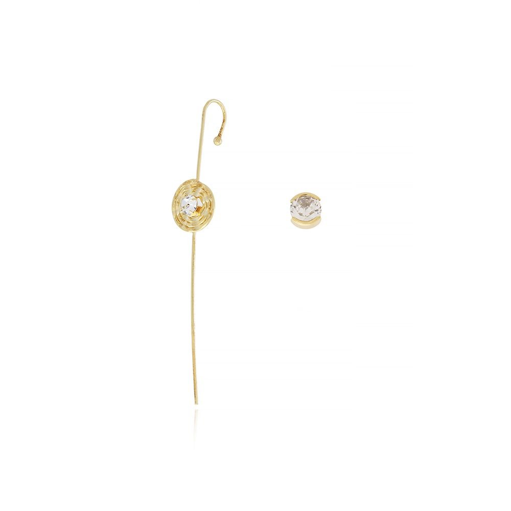 Brt-3229-Do - Brinco Ear Pin Com Zircônia