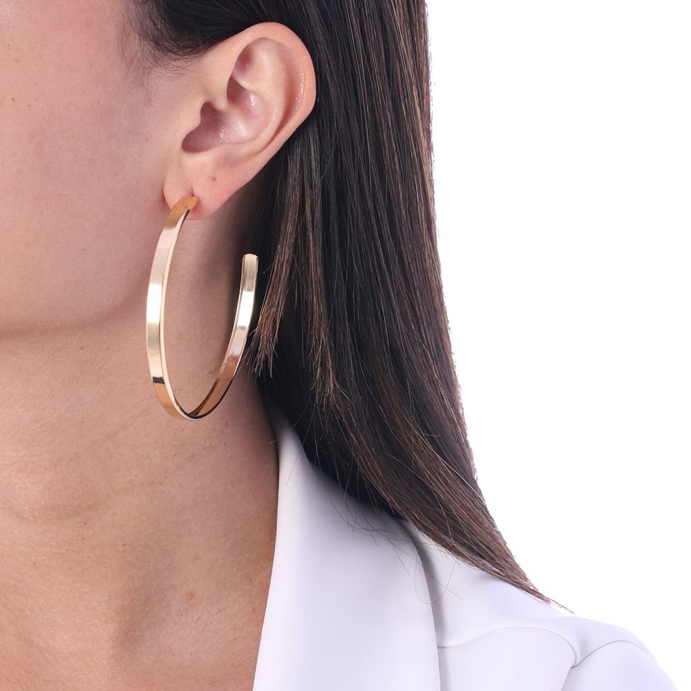 Brt-439g-Do Brinco Meia Argola Grande