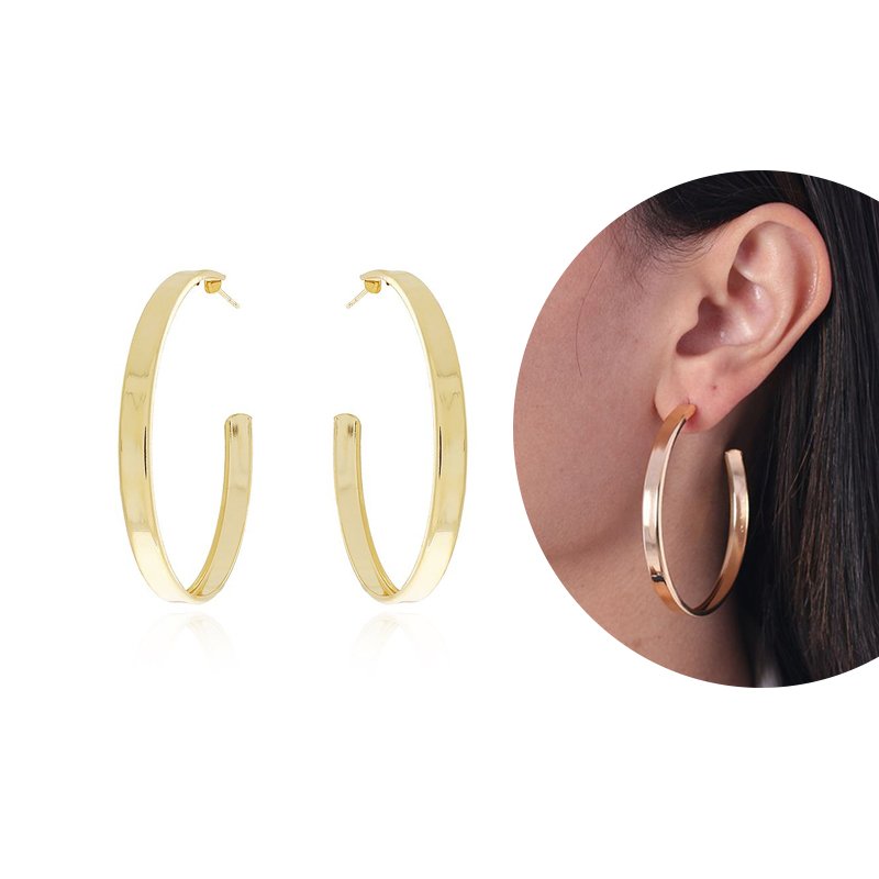 Brt-439m-Do Brinco Meia Argola Média