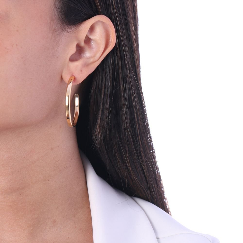 Brt-452p-Do Brinco Meia Argola Lisa Pequena