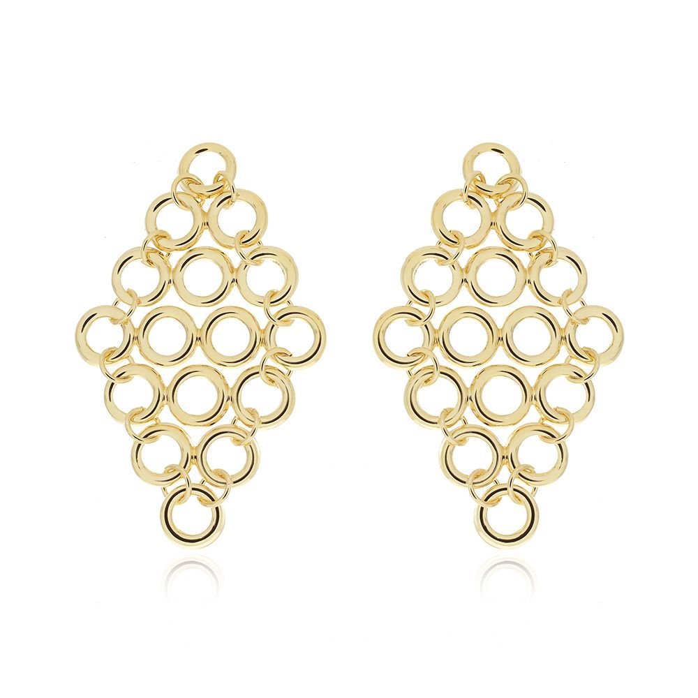 Brt-5010-Do (6,5cm) Brinco Círculos Vazados