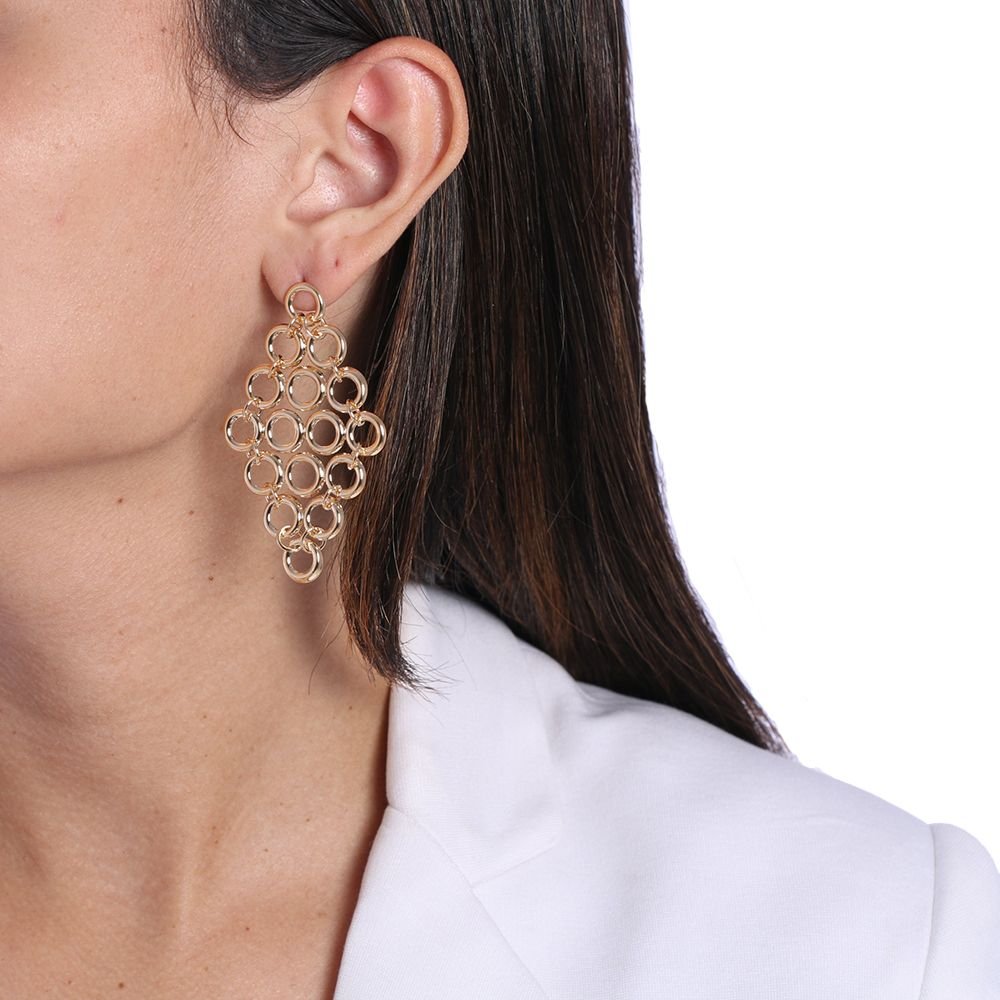 Brt-5010-Do (6,5cm) Brinco Círculos Vazados