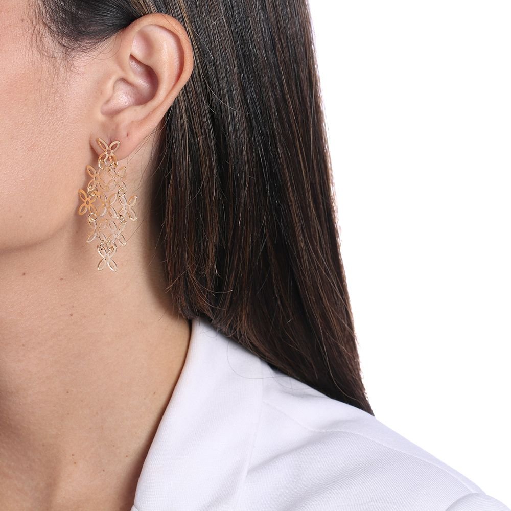 Brt-5029-Do (5,5cm) Brinco Florzinhas Vazadas